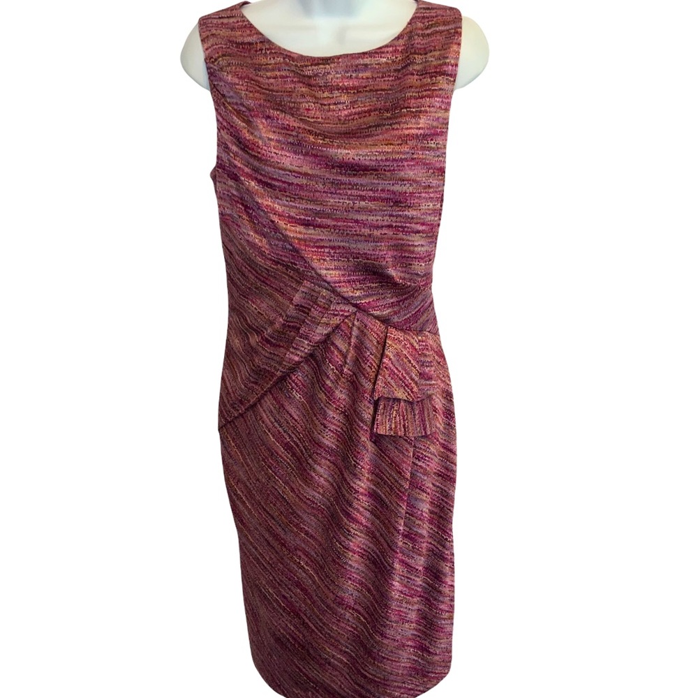 David Meister Soft Knit Dress Purple & Pink